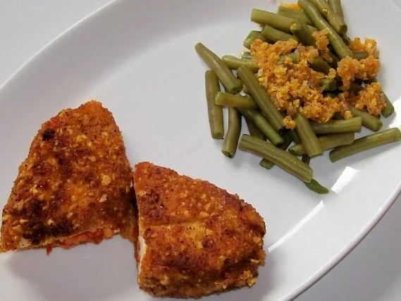 Rezept: Würzige Hähnchenbrustfilets mit Chorizo-Füllung und grünen Bohnen Bild Nr. 11 Würzige Hähnchenbrustfilets mit Chorizo-Füllung und grünen Bohnen - Rezept - Bild Nr. 11