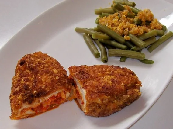 Rezept: Würzige Hähnchenbrustfilets mit Chorizo-Füllung und grünen Bohnen Bild Nr. 12 Würzige Hähnchenbrustfilets mit Chorizo-Füllung und grünen Bohnen - Rezept - Bild Nr. 12