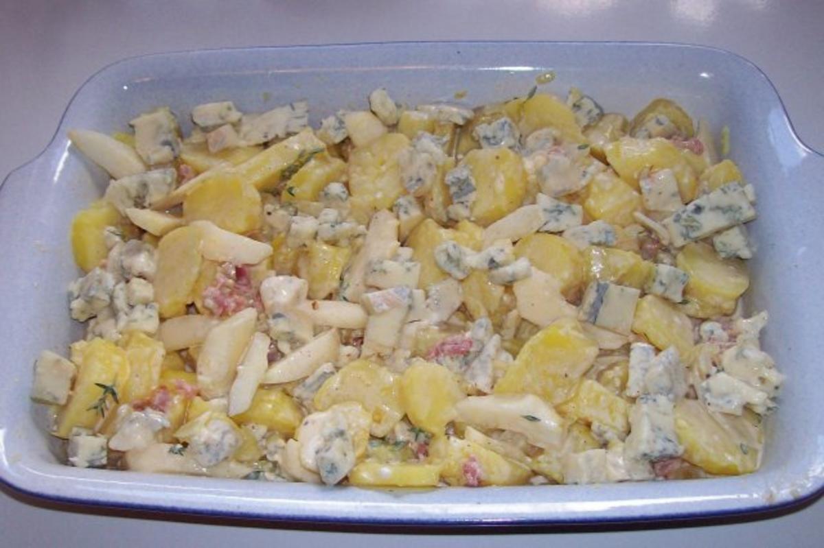 Würziges Kartoffel-Birnen-Gratin mit Gorgonzola - Rezept - Bild Nr. 7