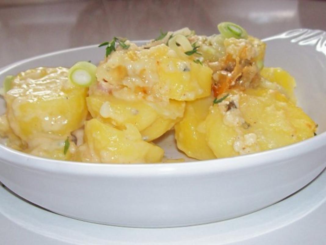 Würziges Kartoffel-Birnen-Gratin mit Gorgonzola - Rezept - kochbar.de