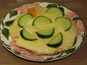 Abendbrot : Spiegeleier auf Vinschgauer* mit Käse zugedeckt - Rezept