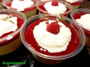 Dessert:   BAYRISCHE CREME mit Himbeermus - Rezept