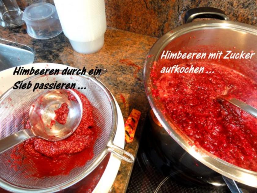 Dessert: BAYRISCHE CREME mit Himbeermus - einfach - von Rezeptsammlerin