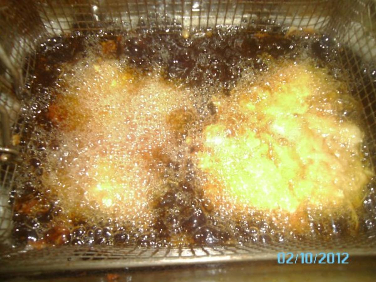 Fischfilet im Knuspermantel (mit grünem Salat) - Rezept - Bild Nr. 6