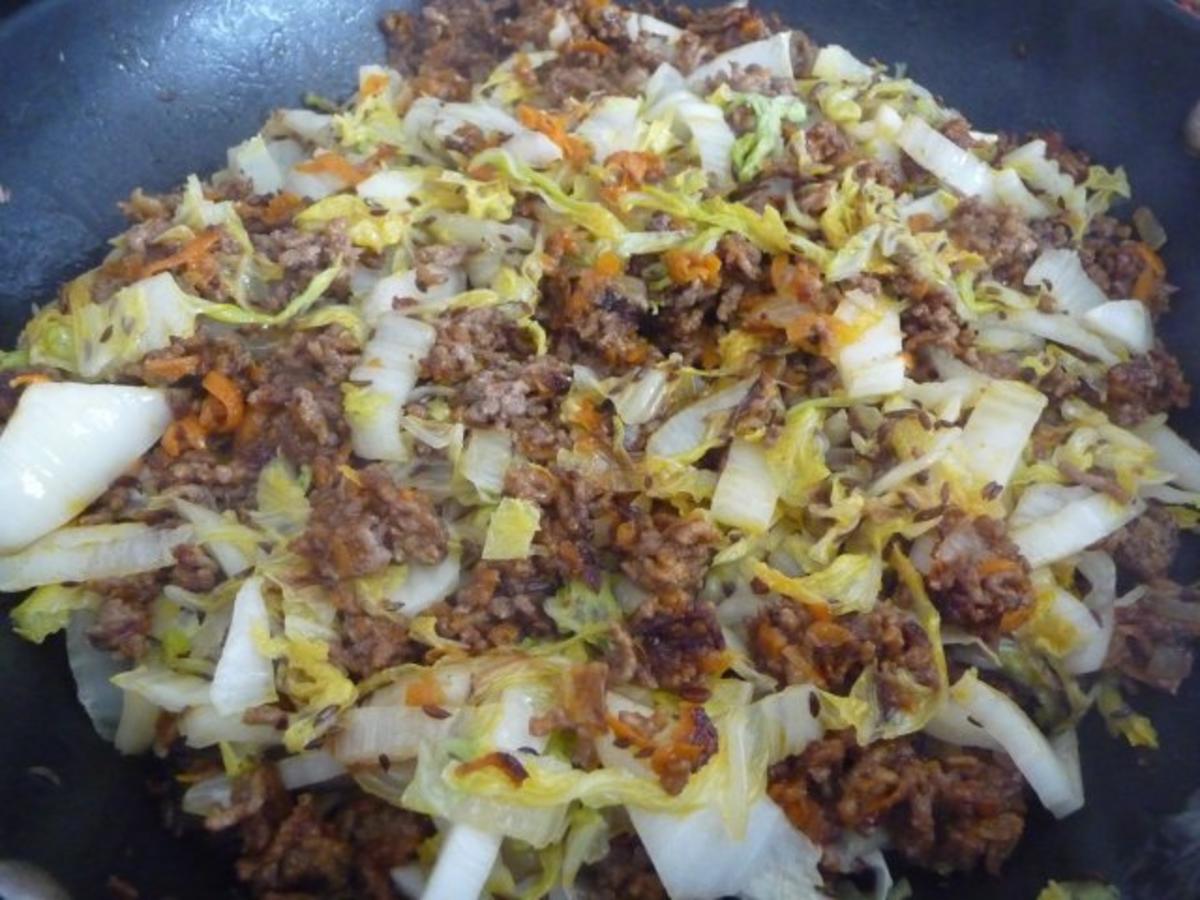 Hackfleisch : Krautpfanne Kalbshackfleisch mit Chinakohl - einfach ...