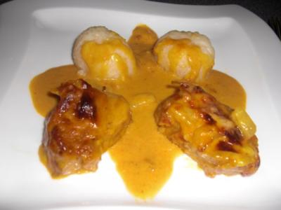 Rezept: Lende mit Ananas-Curry-Sauce Lende mit Ananas-Curry-Sauce - Rezept
