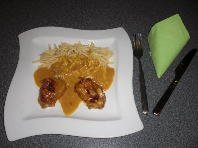 Lende mit Ananas-Curry-Sauce - Rezept - Bild Nr. 6