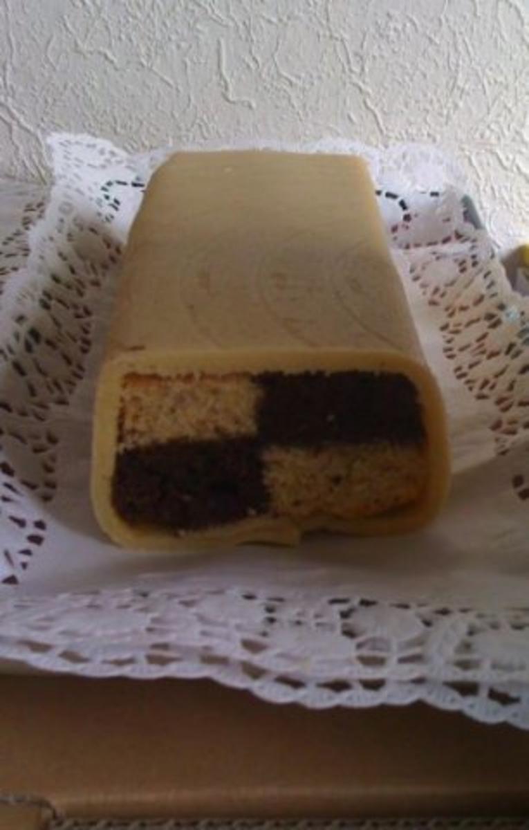 Schokoladen- Battenberg- Kuchen - Rezept
