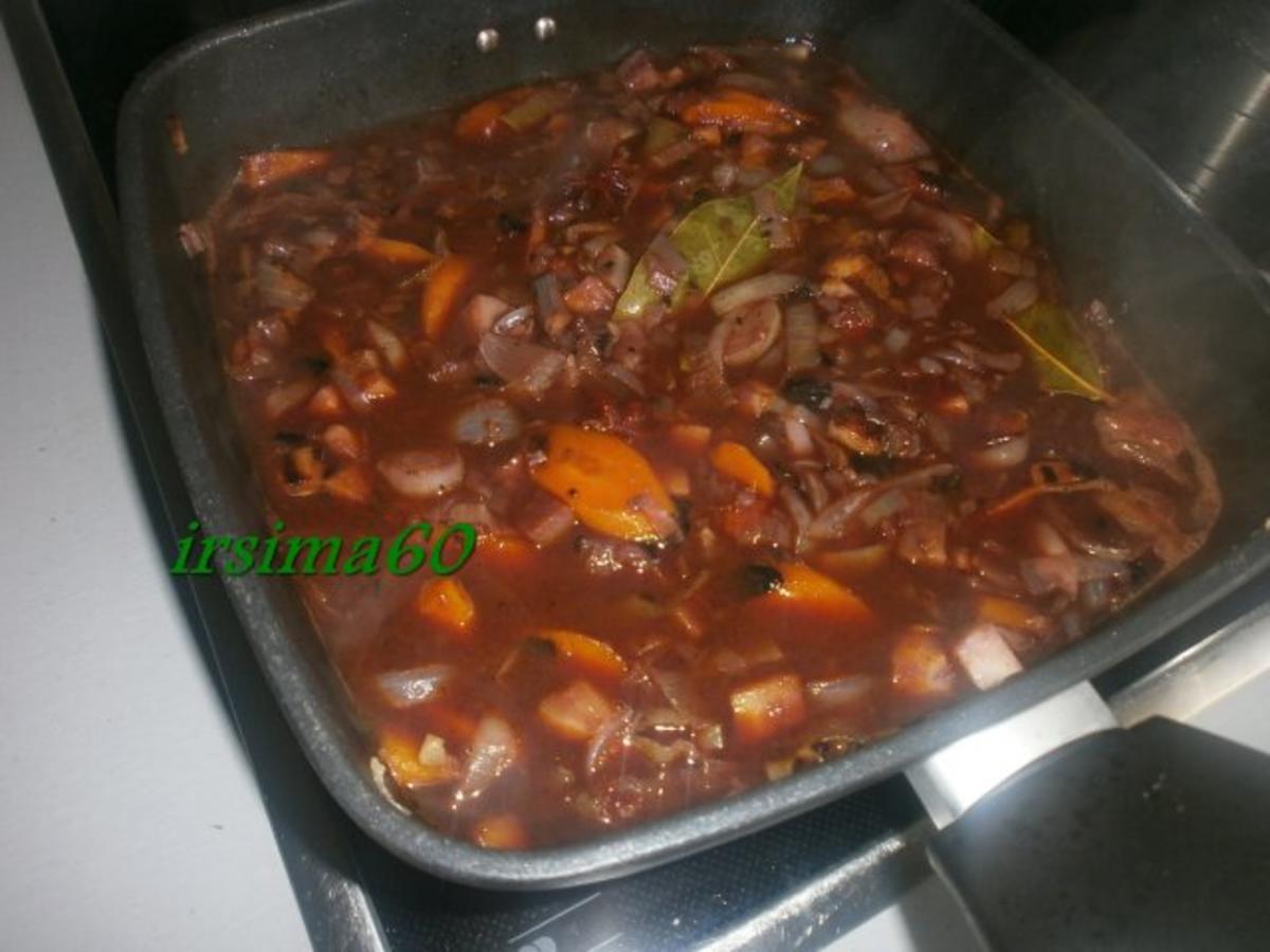 In Rotwein geschmorte Beinscheiben - einfach - 43 kcal/100g