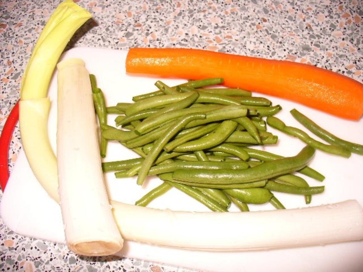 Dorsch an Gemüse und Kartoffelpuffer - Rezept - Bild Nr. 4