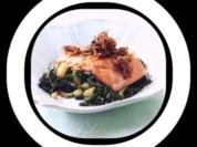 Lachs mit karamellisierten Zwiebeln - Rezept