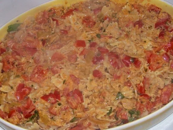 Rezept: Gemüse-Nudel-Gratin mit Thunfisch und Zitronen-Frischkäse-Soße Bild Nr. 7 Gemüse-Nudel-Gratin mit Thunfisch und Zitronen-Frischkäse-Soße - Rezept - Bild Nr. 7