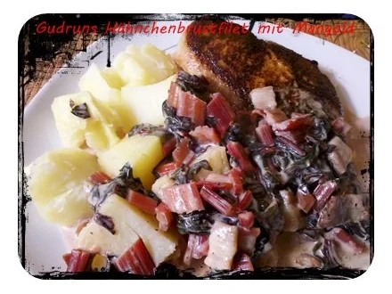 Rezept: Geflügel: Hähnchenbrustfilet mit Mangold Geflügel: Hähnchenbrustfilet mit Mangold - Rezept
