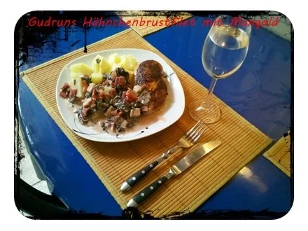 Rezept: Geflügel: Hähnchenbrustfilet mit Mangold Bild Nr. 15 Geflügel: Hähnchenbrustfilet mit Mangold - Rezept - Bild Nr. 15