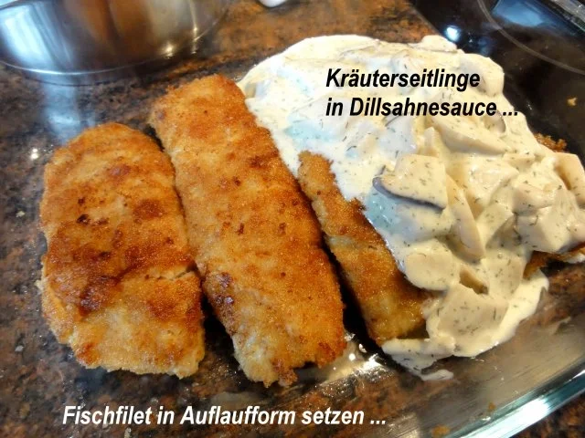 Rezept: Fisch: SEELACHS mit Seitling-Käse-Kruste Bild Nr. 9 Fisch: SEELACHS mit Seitling-Käse-Kruste - Rezept - Bild Nr. 9