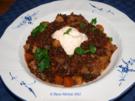 Belugalinseneintopf mit orientalischen Hackfleischklößchen - Rezept
