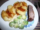 Rinderbraten,Rosenkohl,Knödel - Rezept