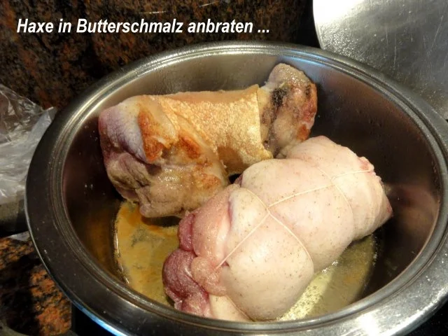 Rezept: Fleisch: HAXENBRATEN mit Sauerkraut Bild Nr. 3 Fleisch: HAXENBRATEN mit Sauerkraut - Rezept - Bild Nr. 3