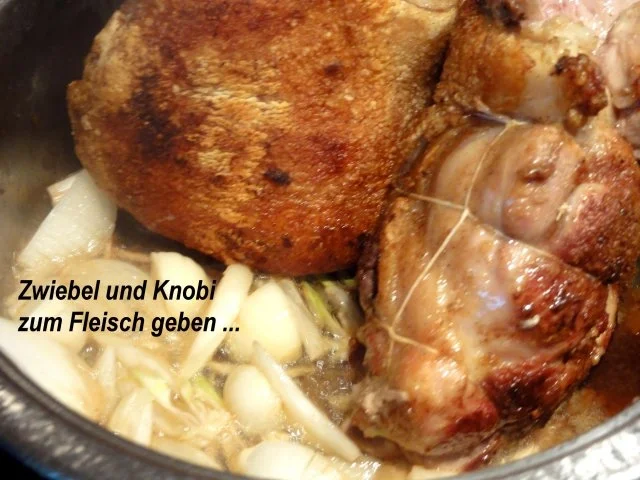 Rezept: Fleisch: HAXENBRATEN mit Sauerkraut Bild Nr. 4 Fleisch: HAXENBRATEN mit Sauerkraut - Rezept - Bild Nr. 4