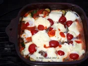 Überbackene Auberginen und Zucchini mit Salsiccasugo - Rezept