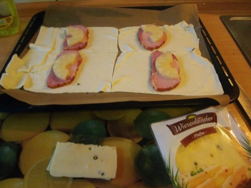 Kasseler mit Ananas und Käse in Blätterteig - Rezept - kochbar.de