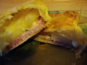 Kasseler mit Ananas und Käse in Blätterteig - Rezept