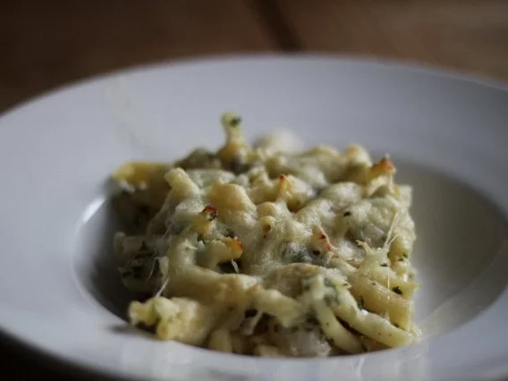 "Nudelauflauf ala Zwiebelkuchen" - Rezept