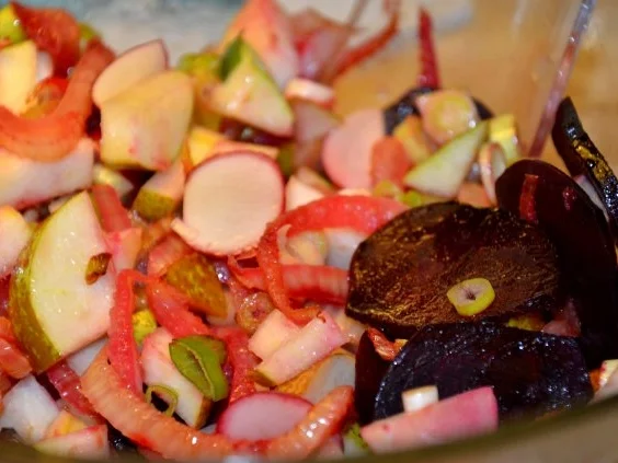 Herbstsalat mit tricky Dressing - Rezept - Bild Nr. 4