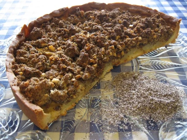 Birnenkuchen mit Mohnstreusel - Rezept