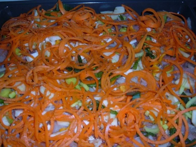 Geflügel :Pute mit Champignons - Möhren und Apfel - Rezept - Bild Nr. 4