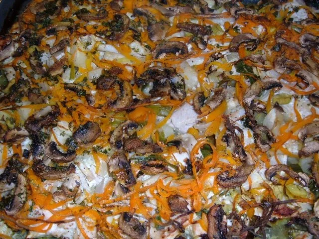 Geflügel :Pute mit Champignons - Möhren und Apfel - Rezept - Bild Nr. 7