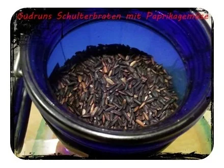 Fleisch: Schulterrollbraten mit Paprika-Zucchini-Gemüse mit thailändischen Klebreis - Rezept - Bild Nr. 4