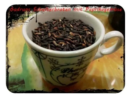 Fleisch: Schulterrollbraten mit Paprika-Zucchini-Gemüse mit thailändischen Klebreis - Rezept - Bild Nr. 5