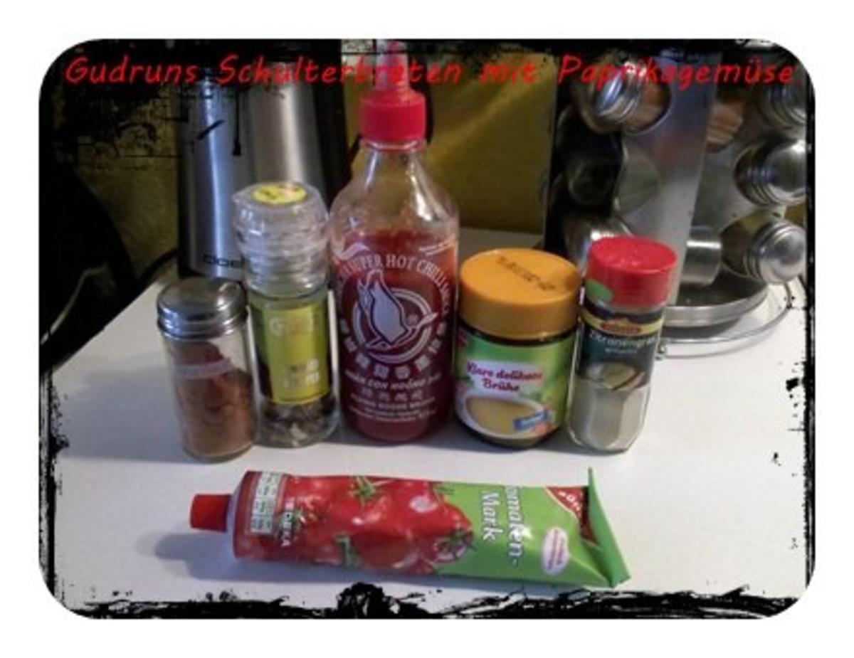 Fleisch: Schulterrollbraten mit Paprika-Zucchini-Gemüse mit thailändischen Klebreis - Rezept - Bild Nr. 7