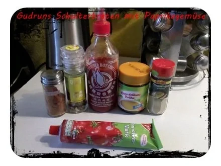 Fleisch: Schulterrollbraten mit Paprika-Zucchini-Gemüse mit thailändischen Klebreis - Rezept - Bild Nr. 7