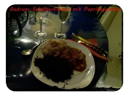 Fleisch: Schulterrollbraten mit Paprika-Zucchini-Gemüse mit thailändischen Klebreis - Rezept - Bild Nr. 16