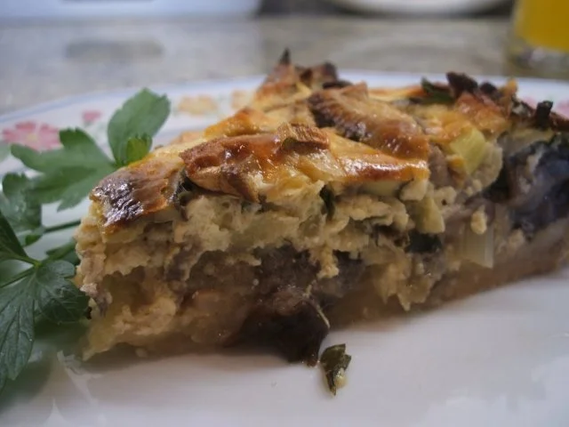Quiche: Pilz-Quiche mit Äpfeln - Rezept