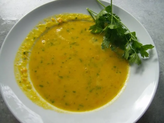 Kürbis Kartoffelsuppe mit Speck - Rezept