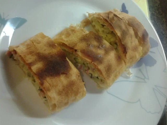 Strudel mit grüner Füllung - Rezept