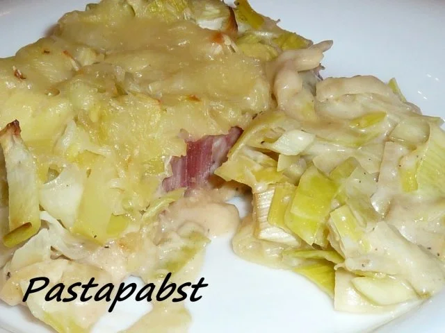 Kassler-Lauch-Gratin - Rezept