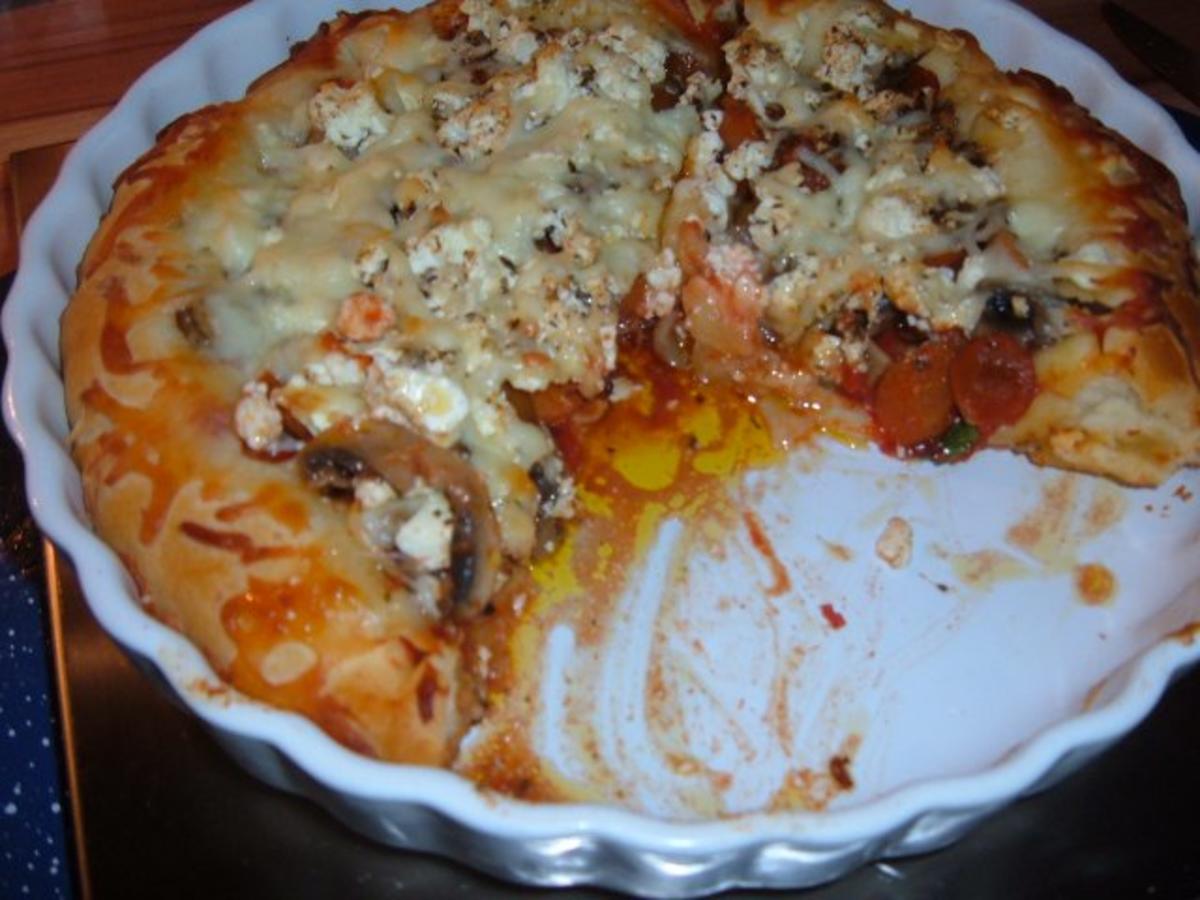 Pizza : 2 mal Käse und ohne Fleisch :))))) - Rezept - Bild Nr. 2