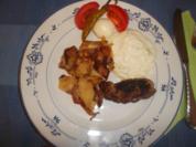 Keftedes mit Kartoffelchips und Tsatsiki - Rezept
