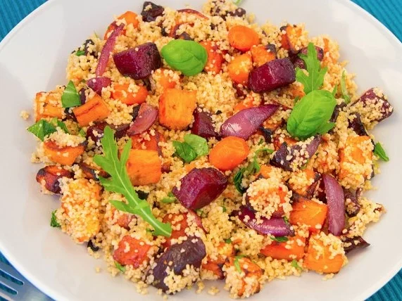 Couscous mit Kürbis, Rote Bete und Süsskartoffel - Rezept