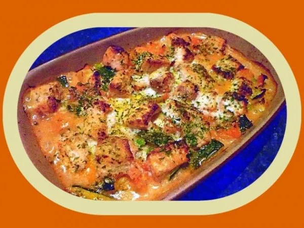 Rezept: Lachs- Gemüse- Gratin Lachs- Gemüse- Gratin - Rezept