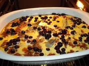 Hackauflauf mit Blaubeeren und Mangochutney - Rezept