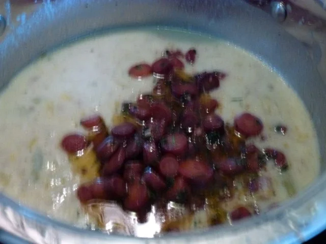 Lauchsuppe mit lila Möhreneinlage - Rezept - Bild Nr. 5