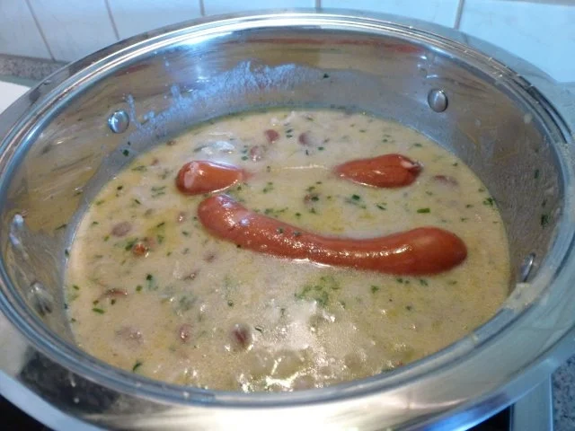Lauchsuppe mit lila Möhreneinlage - Rezept - Bild Nr. 6
