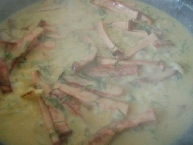 Leberkäsgeschnetzeltes in Senf Dillsoße - Rezept - Bild Nr. 2