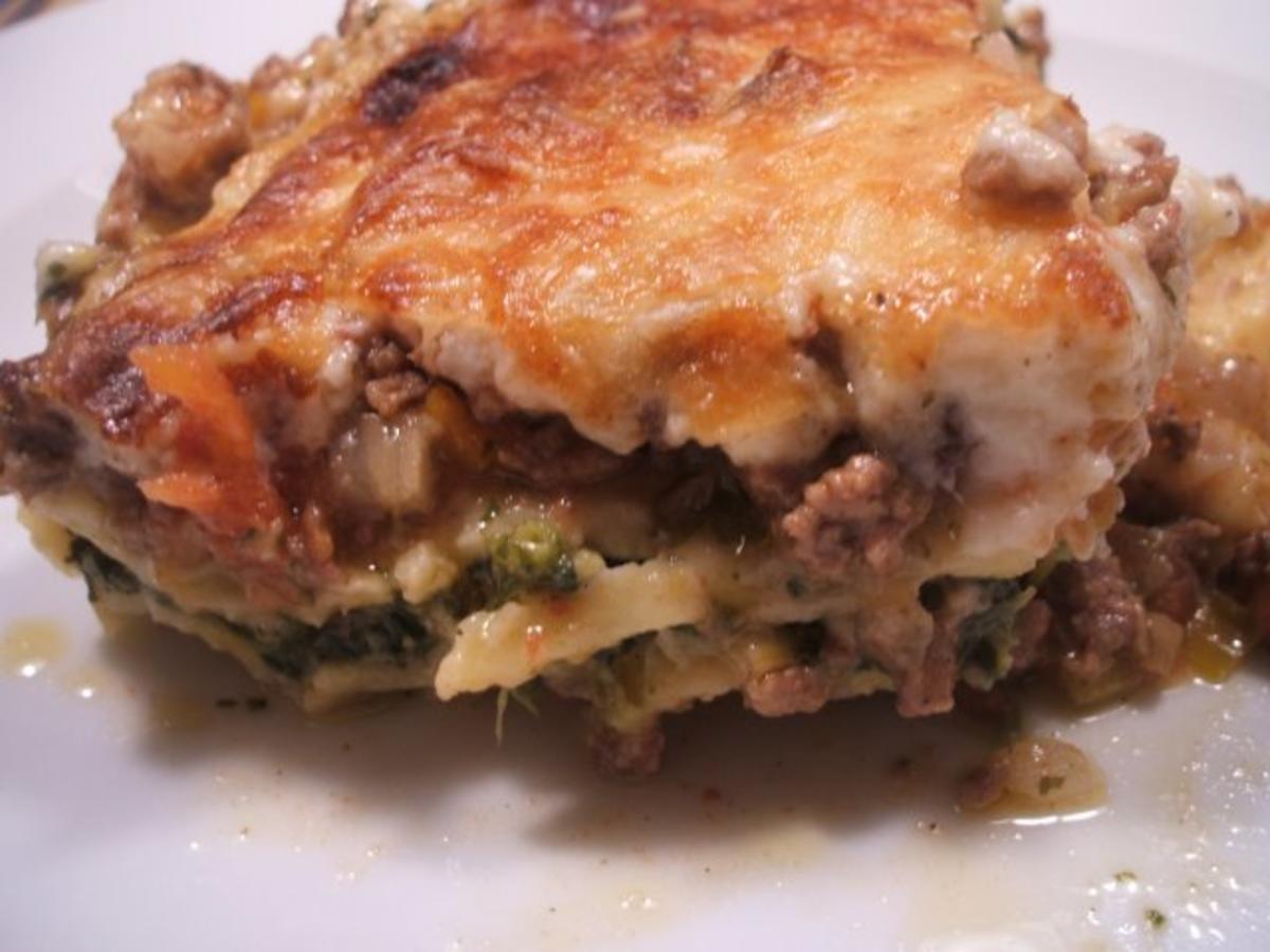 Pasta: Lasagne mit zweierlei Füllung - Rezept