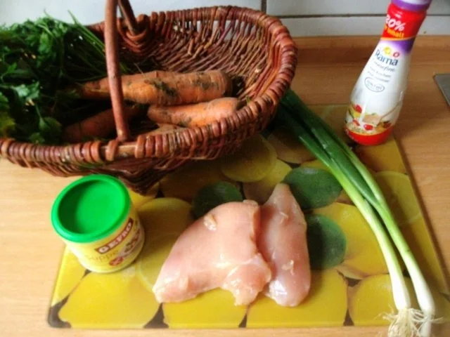 Rezept: Hähnchen mit Möhren in Sahnesoße Bild Nr. 3 Hähnchen mit Möhren in Sahnesoße - Rezept - Bild Nr. 3